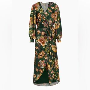 Daisy Floral Wrap Midi Dress